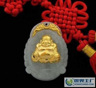 金鑲玉與玉鑲金 佛教文化與工藝的完美結(jié)合——A貨翡翠+千足金佛像吊墜項飾